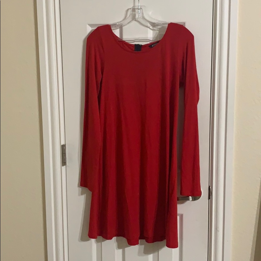 Plain red dress